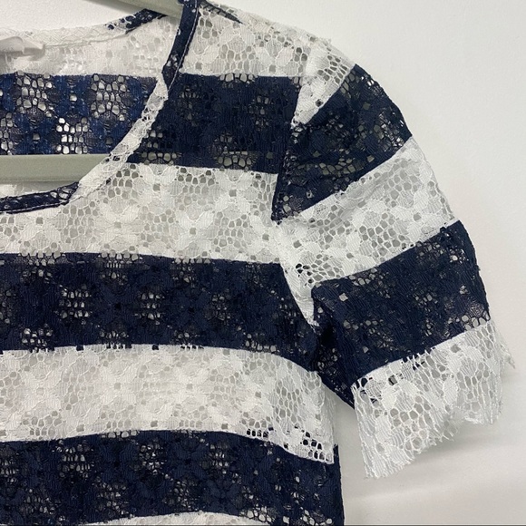 BCBG - Crochet embroidered stripes top - Picture 6 of 8